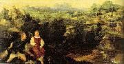 Jan van Scorel Landschaft mit Tobias und dem Engel oil painting reproduction